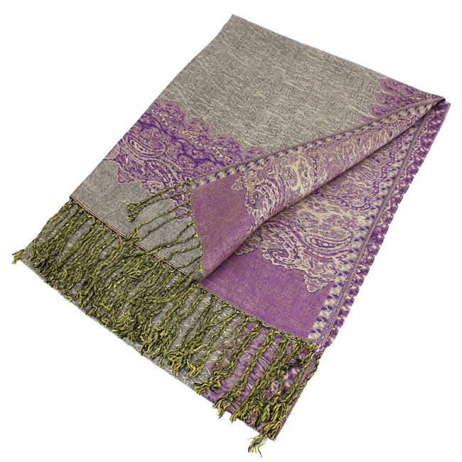 1 Dozen - 12 Pieces Border Pashmina Scarf Shawls