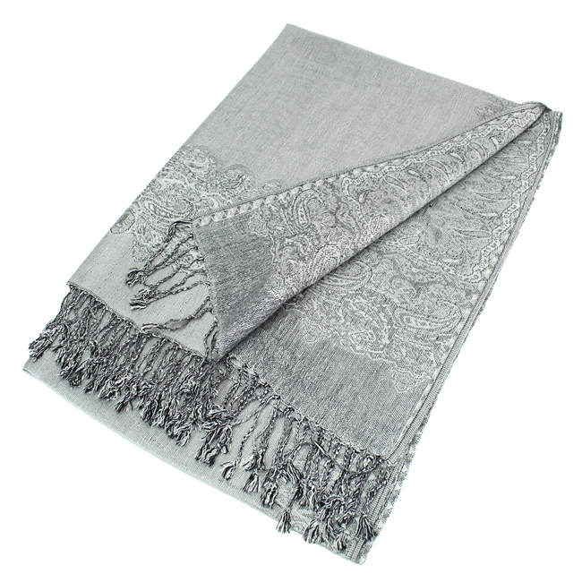 1 Dozen - 12 Pieces Border Pashmina Scarf Shawls