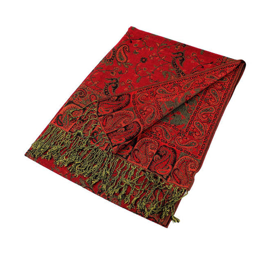 Dozen - 12 Pack Paisley Pashmina Shawls Scarf