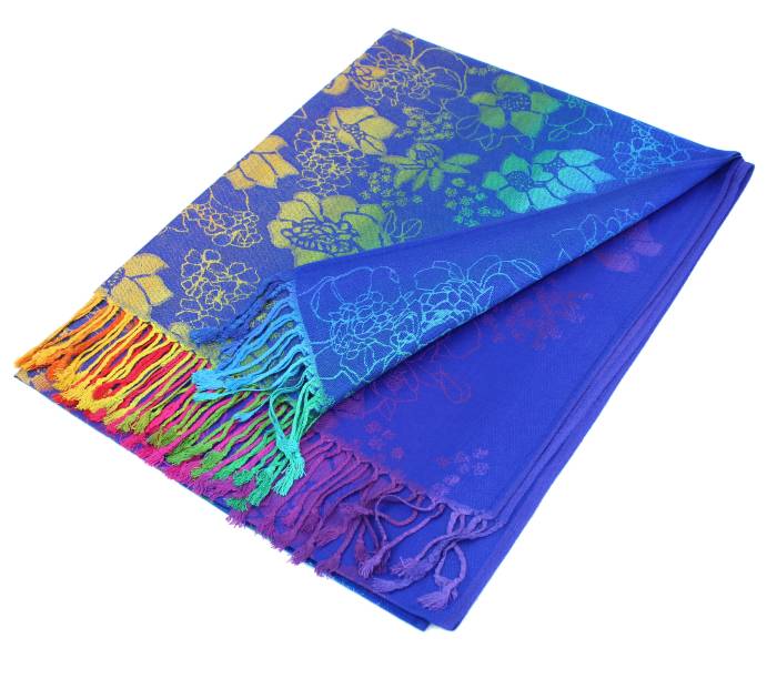 Colorful Florals Exotic Pashmina Scarf Shawls 051