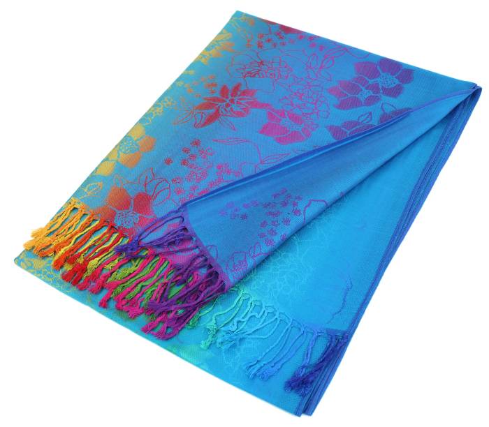 Colorful Florals Exotic Pashmina Scarf Shawls 051