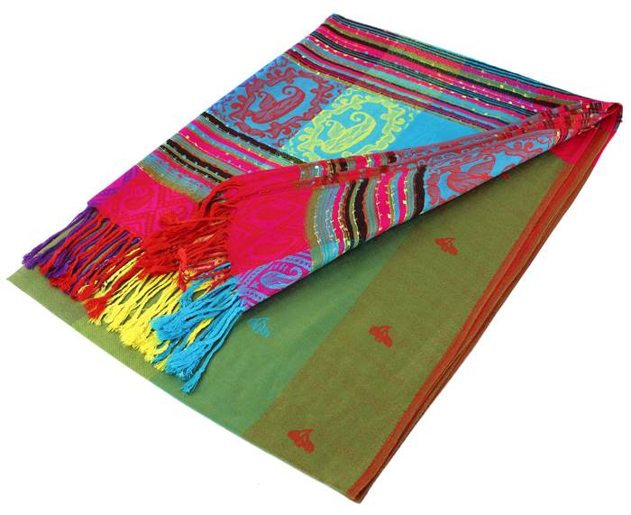 1 Dozen - 12 Pieces Rainbow Pashmina Scarf Shawls