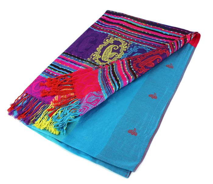 1 Dozen - 12 Pieces Rainbow Pashmina Scarf Shawls