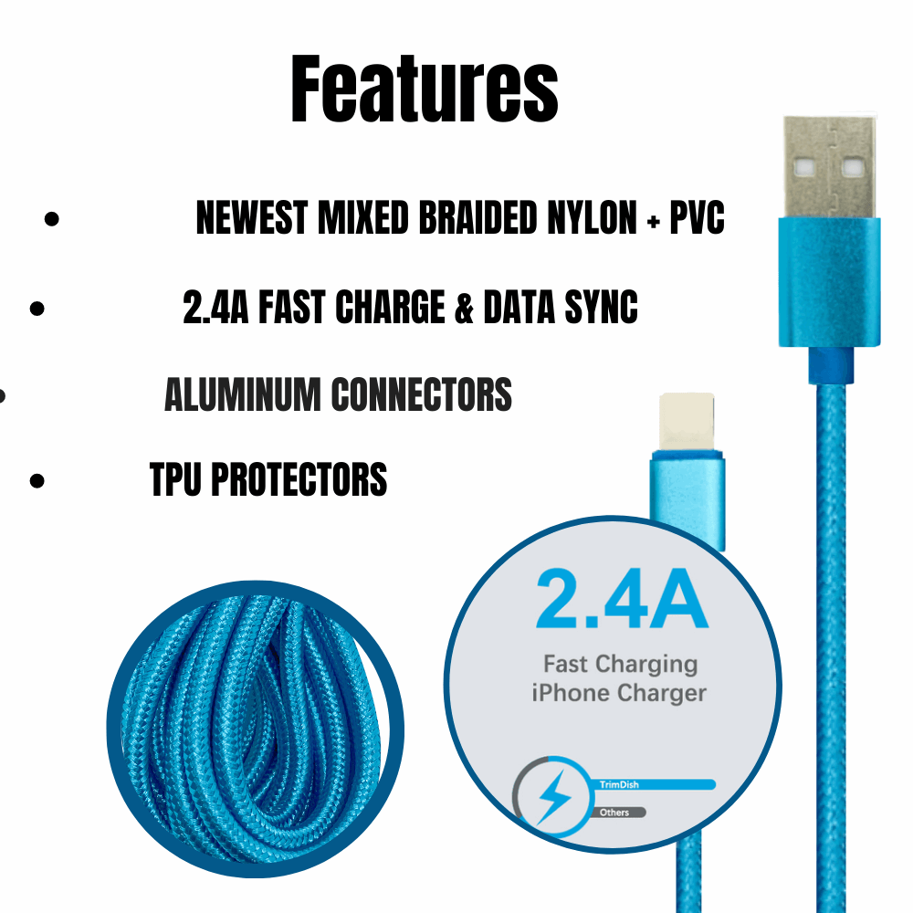 2 Pack 10FT XL Charger Compatible for Iphone Cable - PremiumBrandGoods