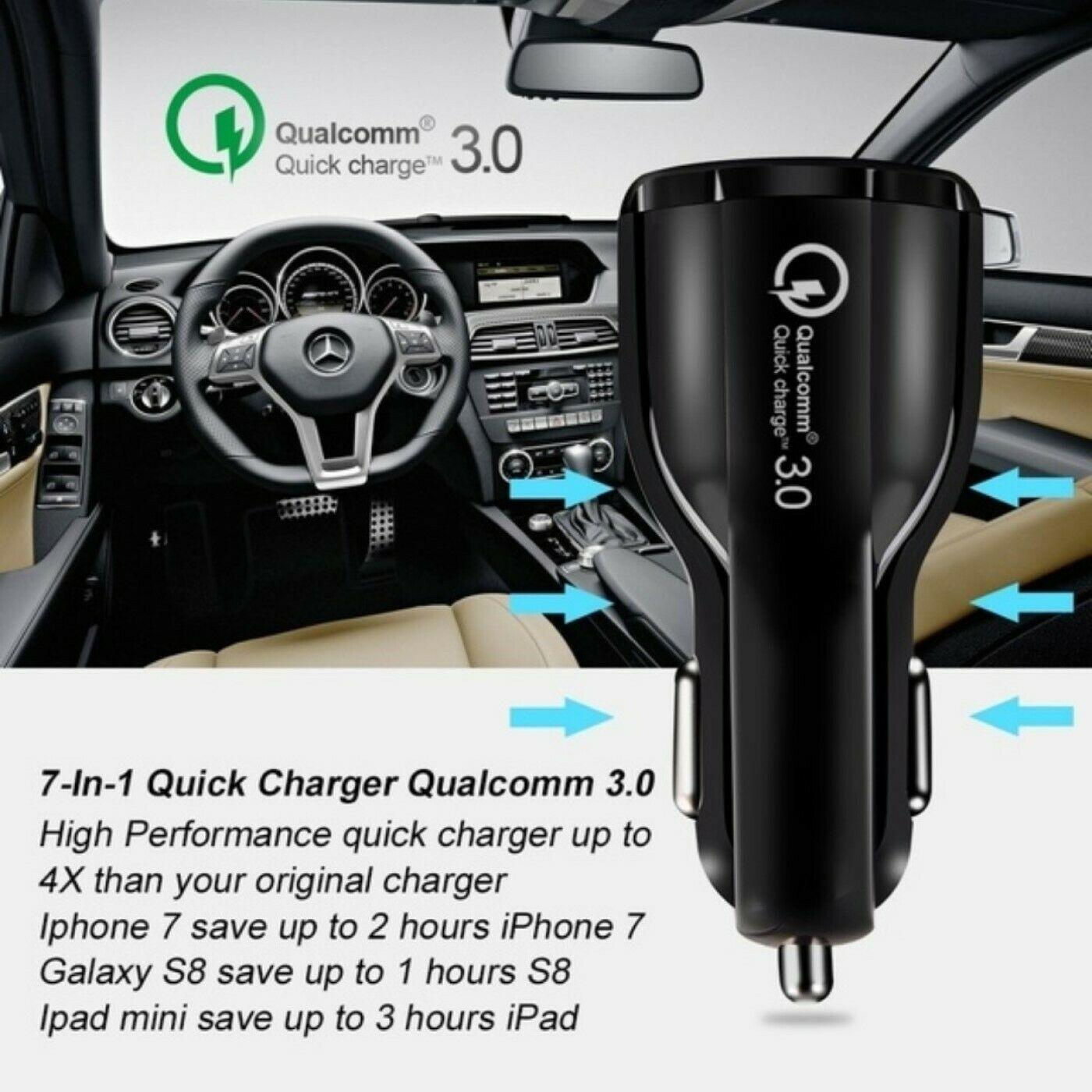 2 Pack 2 Port USB Fast Car Charger Adapter For Devices Black - PremiumBrandGoods