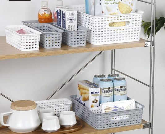 3 Pack Organizer Storage Wicker Plastic Woven Baskets (Multiple Sizes) - PremiumBrandGoods