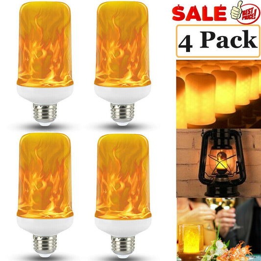 4 Pack! LED Flame Effect Simulated Flicker Nature Fire Bulbs Light Decor Lamp - PremiumBrandGoods