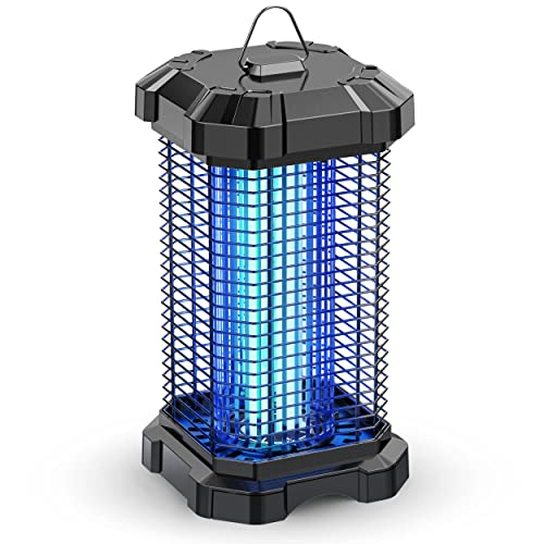 Bug Zapper Outdoor, 4200V Electric Mosquito Zapper Indoor, Insect Fly Zapper Waterproof with 5ft Power Cord, Mosquito Killer for Home, Patio, Kitchen, Backyard, Camping, Plug-in