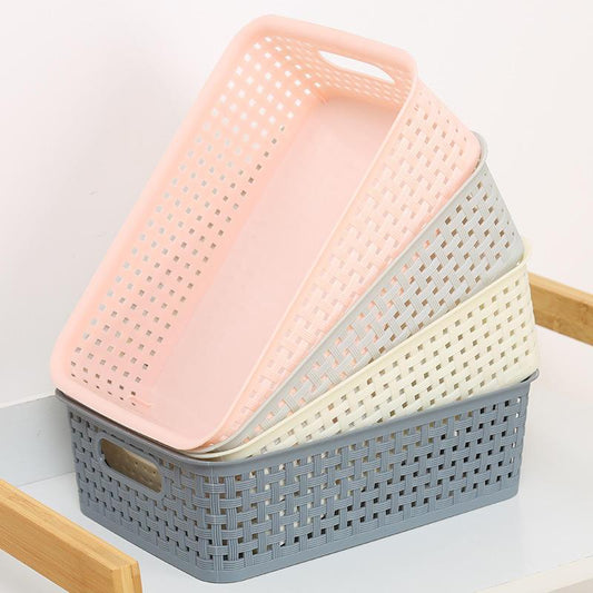 6 Pack! Woven plastic Home storage baskets - PremiumBrandGoods