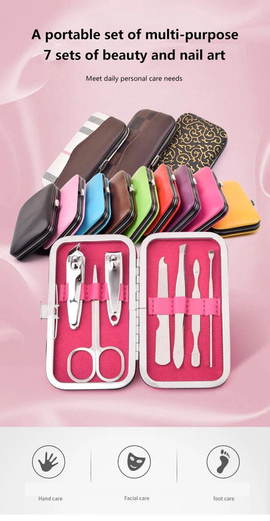 7 Piece Beauty Tool Kit Portable Perfect On The Go Size Set - PremiumBrandGoods