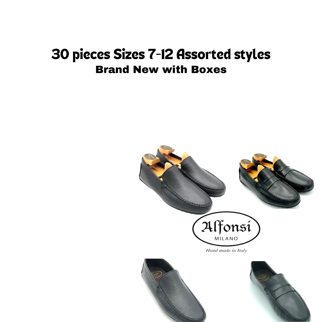 Alfonsi Milano Mens Italian Shoes Closeout 30 Pairs Assorted styles from images