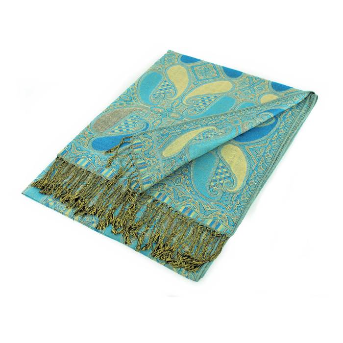 1 Dozen - 12 Pieces Large Paisley Pashmina Scarf Shawls