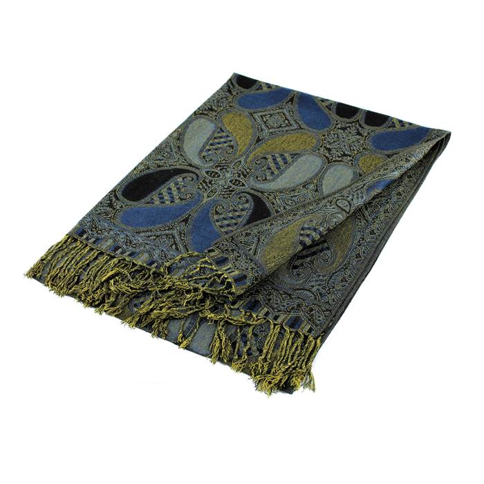 1 Dozen - 12 Pieces Large Paisley Pashmina Scarf Shawls