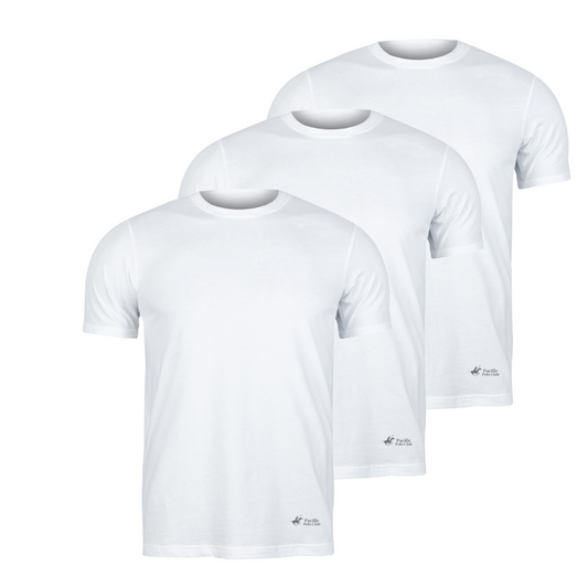 108 Piece/Box PBG 3 Pack Men's 100% Cotton White T-shirt Crew Neck Polo S-XL