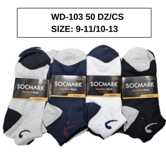 Ankle BC SOCKS Style WD103 50DZ/BOX (9-11 , 10-13)