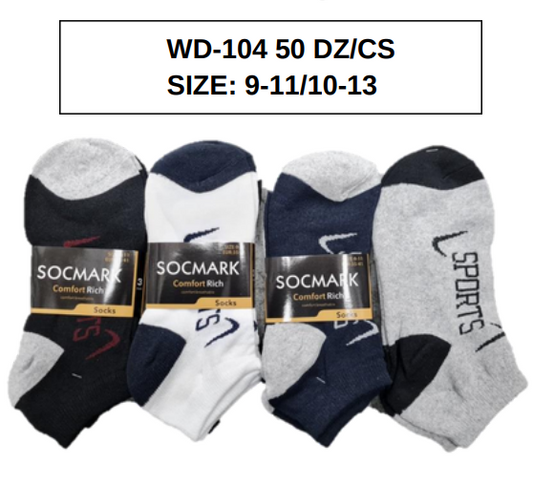 Ankle BC SOCKS WD104 50 DZ/BOX (9-11 , 10-13)