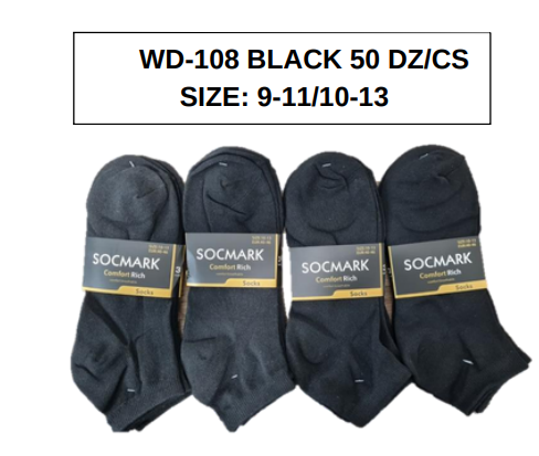 Ankle BC SOCKS WD108 50 DZ/BOX (9-11 , 10-13)