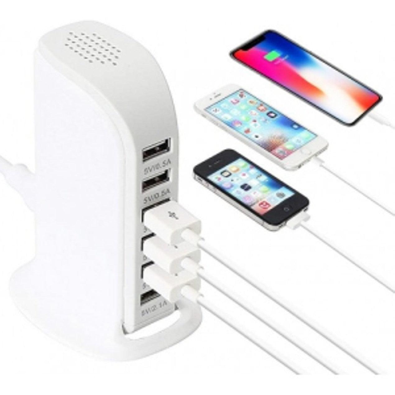 Avoomo 30 Watt! 6 Port Rapid Charger Smart Charging Power Station - PremiumBrandGoods