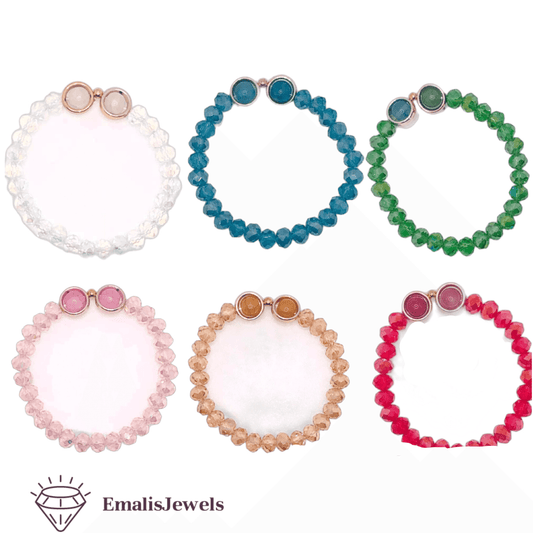 Beautiful Handmade Beads Stone and Glass Sphere Bracelets - PremiumBrandGoods