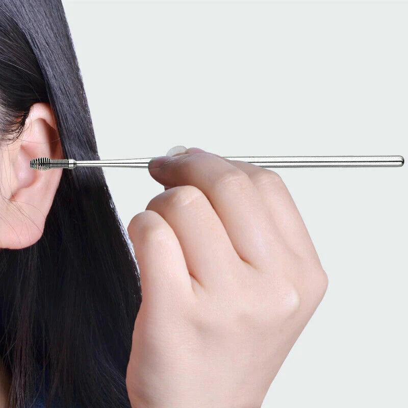 Ear Wax Removal Kit Cleaning Tool Earwax Pick Cleaner Curette Spoon Setstainless