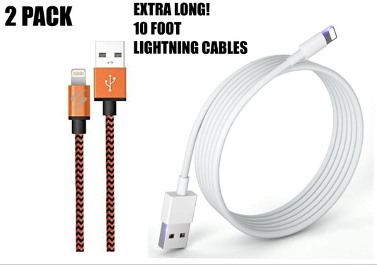 Extra Long 10 FEET Cable 2 Pack! Charger Compatible for Iphone - PremiumBrandGoods